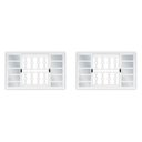 Ver imagem 2 de Kit com 2 Janelas de Correr 4 Folhas com Grade Aço 100x120cm Branco MGM