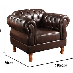 Poltrona Chesterfield Duquesa Capitonê Retro - 3