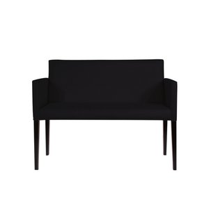 Namoradeira Decorativa Nina Estilo Retrô em Tecido Suede - Preto