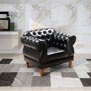 Ver imagem 1 de Poltrona Chesterfield Duquesa Capitonê Retro Preto
