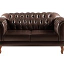 Ver imagem 2 de Sofá 2 Lugares Duquesa Chesterfield Decoração Recepção Marrom Café