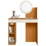 Penteadeira Camarim Aurea com 1 Gaveta 1 Porta Espelho e Led Cinamomo/off White - 2