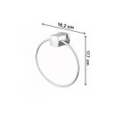 Ver imagem 4 de Toalheiro Argola Block 26798 Meber - Cromado