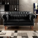 Ver imagem 1 de Sofá 2 Lugares Duquesa Chesterfield Decoração Recepção Preto