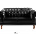Ver imagem 3 de Sofá 2 Lugares Duquesa Chesterfield Decoração Recepção Preto