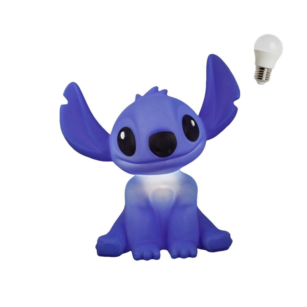 Luminária Infantil Stitch Alienígena Personagem Desenho Filme Animação Disney com Lâmpada LED