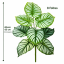 Ver imagem 5 de Planta Artificial Decorativa 8 Folhas Verde Realista 63 cm para Casa, Escritório e Comércio