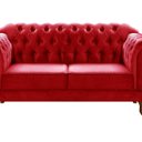 Ver imagem 2 de Sofá 2 Lugares Duquesa Chesterfield Decoração Recepção Vermelho