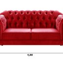 Ver imagem 3 de Sofá 2 Lugares Duquesa Chesterfield Decoração Recepção Vermelho