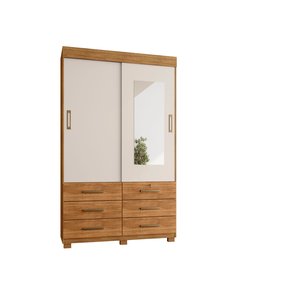 Guarda Roupa Búzios Roupeiro Solteiro Areia 2 Portas 6 Gvt