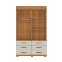 Ver imagem 3 de Guarda Roupa Búzios Roupeiro Solteiro Areia 2 Portas 6 Gvt