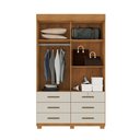 Ver imagem 2 de Guarda Roupa Búzios Roupeiro Solteiro Areia 2 Portas 6 Gvt