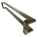 Ver imagem 1 de Puxador Portas Duplo Aço Inox Antique Ouro Velho Grécia 2,0 m para portas: pivotantes/madeira/vidro 