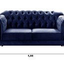 Ver imagem 3 de Sofá 2 Lugares Duquesa Chesterfield Decoração Recepção Azul Marinho
