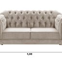 Ver imagem 3 de Sofá 2 Lugares Duquesa Chesterfield Decoração Recepção Bege Claro