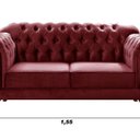 Ver imagem 3 de Sofá 2 Lugares Duquesa Chesterfield Decoração Recepção Vermelho Bordô