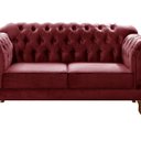 Ver imagem 2 de Sofá 2 Lugares Duquesa Chesterfield Decoração Recepção Vermelho Bordô