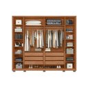 Ver imagem 3 de Guarda Roupa Casal 6 Portas (2 Ripadas) e 6 Gavetas Poseidon Freijo/off White - Caemmun