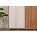 Ver imagem 4 de Guarda Roupa Casal 6 Portas (2 Ripadas) e 6 Gavetas Poseidon Freijo/off White - Caemmun