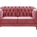 Ver imagem 2 de Sofá 2 Lugares Duquesa Chesterfield Decoração Recepção Rosa