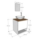 Ver imagem 7 de Gabinete Armário para Banheiro com Cuba e Espelho 40cm