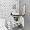 Ver imagem 4 de Gabinete Armário para Banheiro com Cuba e Espelho 40cm