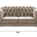 Ver imagem 3 de Sofá 2 Lugares Duquesa Chesterfield Decoração Recepção Cinza Capuccino