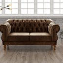 Ver imagem 1 de Sofá 2 Lugares Duquesa Chesterfield Decoração Recepção Marrom