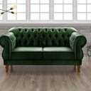 Ver imagem 1 de Sofá 2 Lugares Duquesa Chesterfield Decoração Recepção Verde