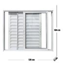 Ver imagem 3 de Janela Veneziana de Alumínio 3 Folhas Móveis 100x120cm Linha 25