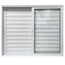 Janela Veneziana de Alumínio 3 Folhas Móveis 100x120cm Linha 25 - 7