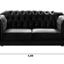 Ver imagem 3 de Sofá 2 Lugares Duquesa Chesterfield Decoração Recepção Preto