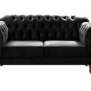 Ver imagem 2 de Sofá 2 Lugares Duquesa Chesterfield Decoração Recepção Preto