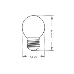 Lâmpada Led Blumenau Filamento Vintage Bolinha G45 E27 Bivolt - 3