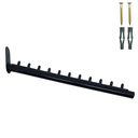 Ver imagem 2 de Arara Cabideiro de Parede Rt Inclinado 40cm Aço Resistente Organização Loja Closet Preto
