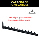 Ver imagem 6 de Arara Cabideiro de Parede Rt Inclinado 40cm Aço Resistente Organização Loja Closet Preto