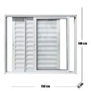 Ver imagem 3 de Janela Veneziana de Alumínio 3 Folhas Móveis 100x150cm Linha 25 Branco Esquadrias Bergamo