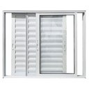 Ver imagem 4 de Janela Veneziana de Alumínio 3 Folhas Móveis 100x150cm Linha 25 Branco Esquadrias Bergamo