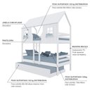 Ver imagem 3 de Treliche Casinha Encantada Madeira Maciça Branco Megamobilia