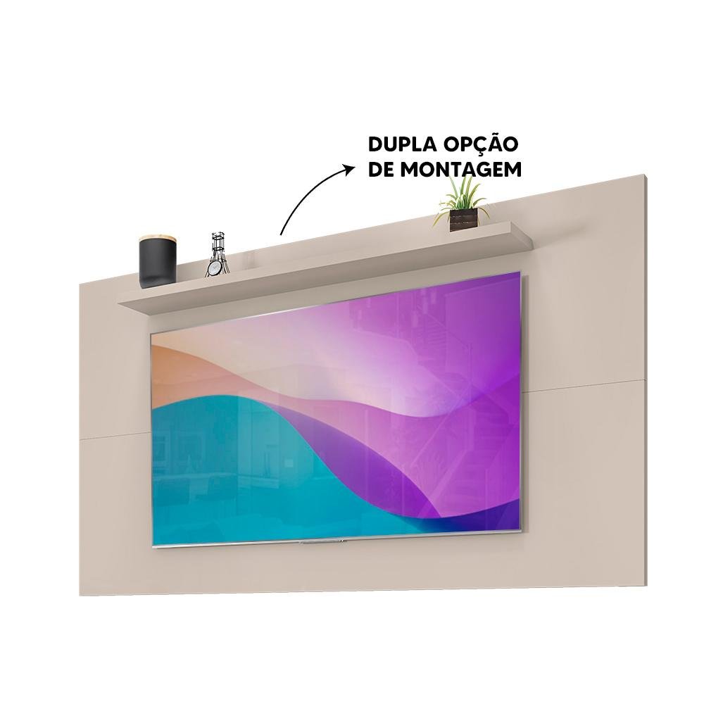 Painel TV Sala 60 Polegadas Off White Esmeralda Casa D - 3