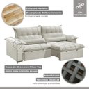 Ver imagem 4 de Sofá Retrátil e Reclinável 200 Cm Dubai