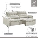 Ver imagem 3 de Sofá Retrátil e Reclinável 200 Cm Dubai