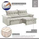 Ver imagem 6 de Sofá Retrátil e Reclinável 200 Cm Dubai Bege Off White
