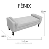 Recamier Baú Fênix para Cama King 195cm Suede Branco - Incasa Decor - 4