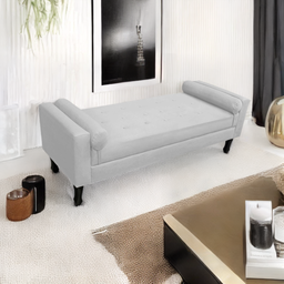 Recamier Baú Fênix para Cama King 195cm Suede Branco - Incasa Decor - 2