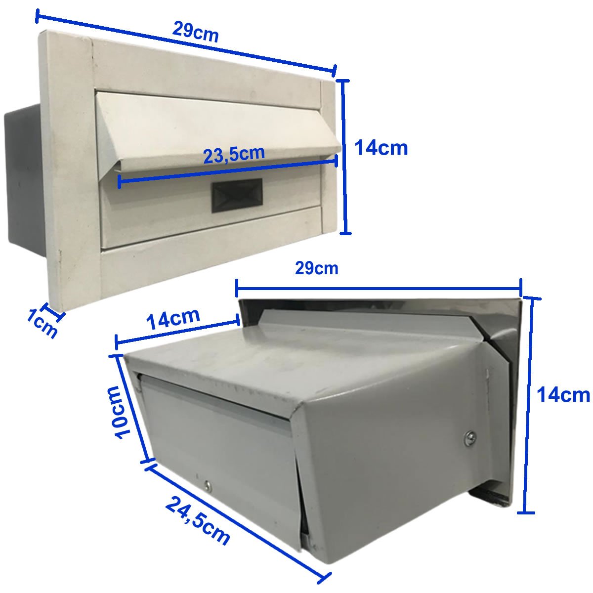 Caixa Para Correios Inox Tp Preta Com Inox Madeiramadeira