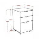 Ver imagem 6 de Kit 2 Gaveteiros Volante 2 Gavetas e 1 Gaveta para Pastas Kugv43 Kuadra Espresso Móveis