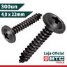 Parafuso Flangeado Phillips 4,0 X 22mm Geomet Black - 300un - 2