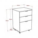 Ver imagem 6 de Kit 2 Gaveteiros Volante 2 Gavetas e 1 Gaveta para Pastas Kugv43 Kuadra Espresso Móveis