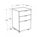 Ver imagem 6 de Kit 2 Gaveteiros Volante 2 Gavetas e 1 Gaveta para Pastas Kugv43 Kuadra Espresso Móveis